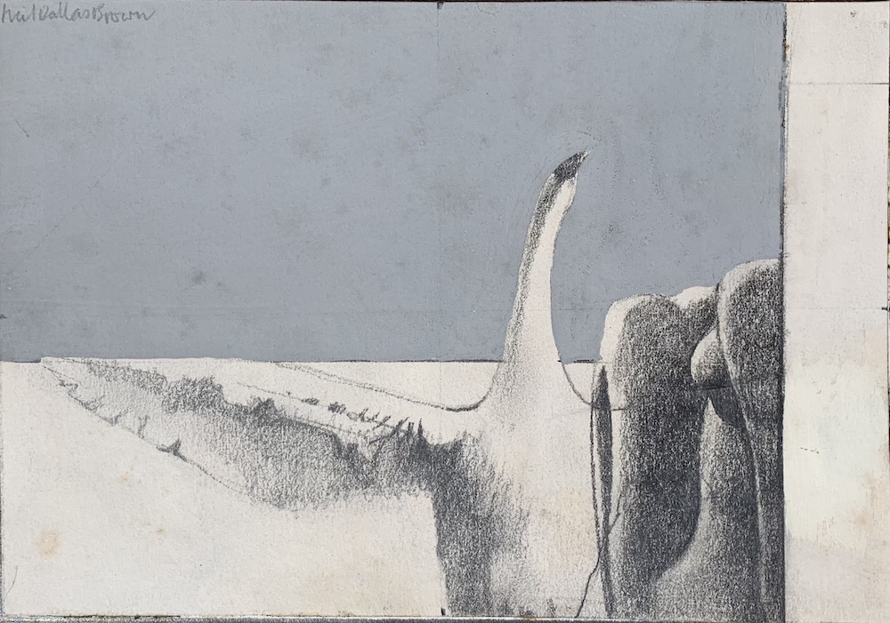 Crouching Figure & Swan (1975) - Fidra Fine Art